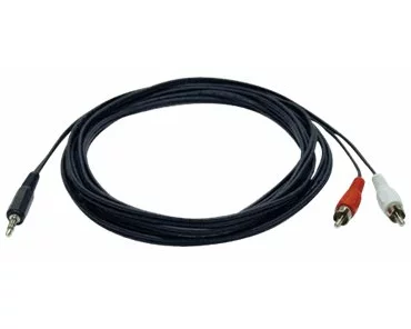 EATON TRIPPLITE 3.5mm Mini Stereo to RCA, Audio Y Splitter, Adapter Cable, M/2xM, 12ft. 3.7m