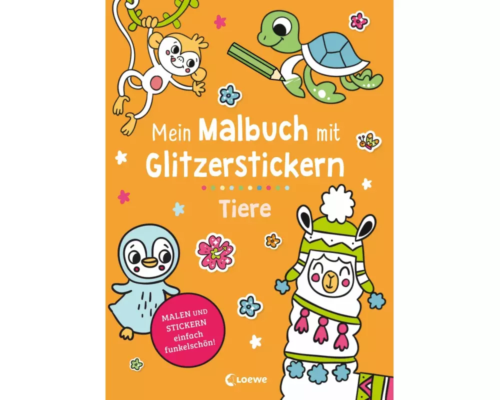Mein Malbuch mit Glitzerstickern - Tiere