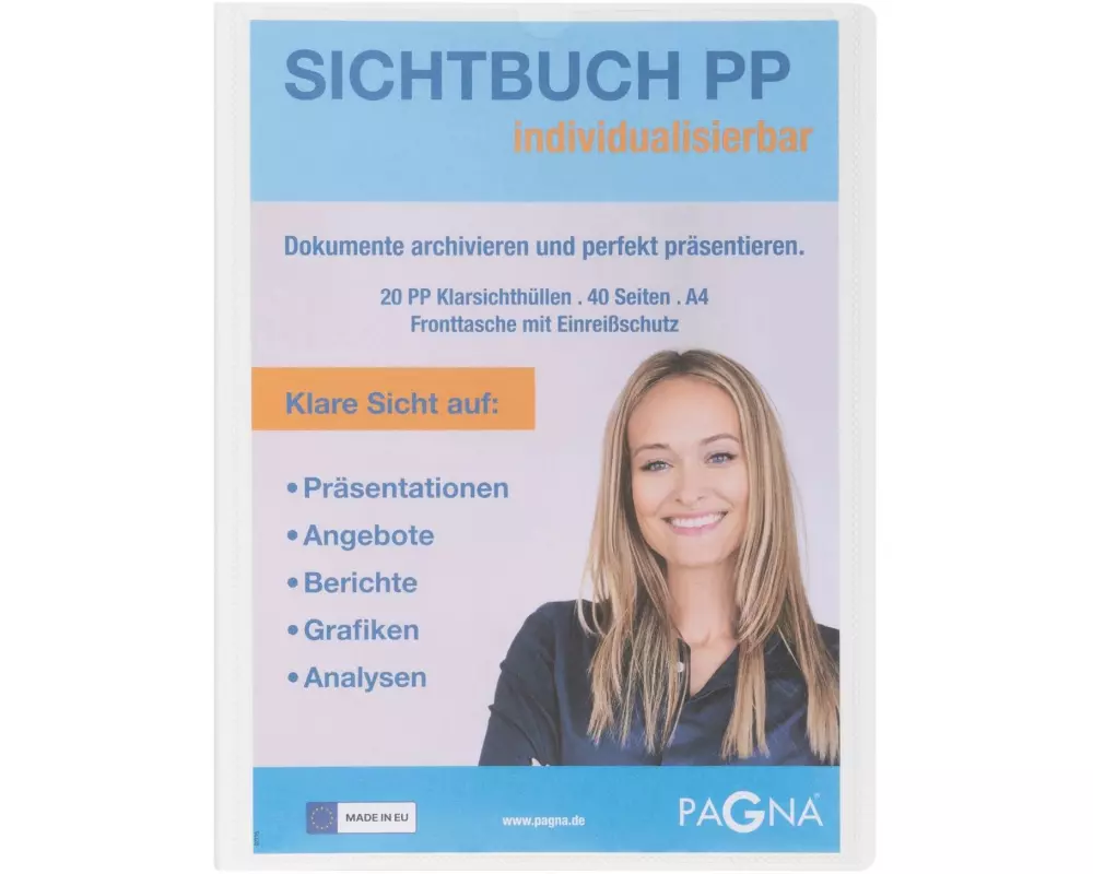 Pagna Sichtbuch mit Fronttasche, Office A4 Weiss