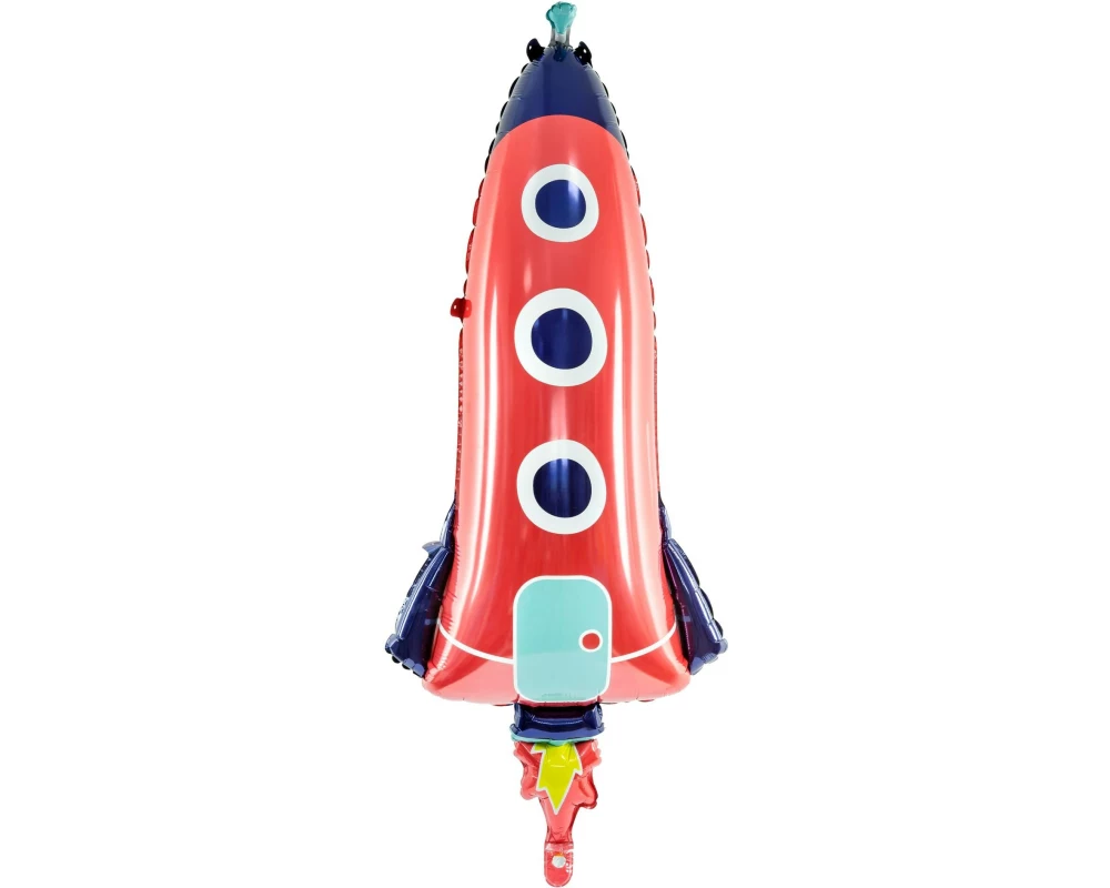 Partydeco Folienballon Rocket Mehrfarbig