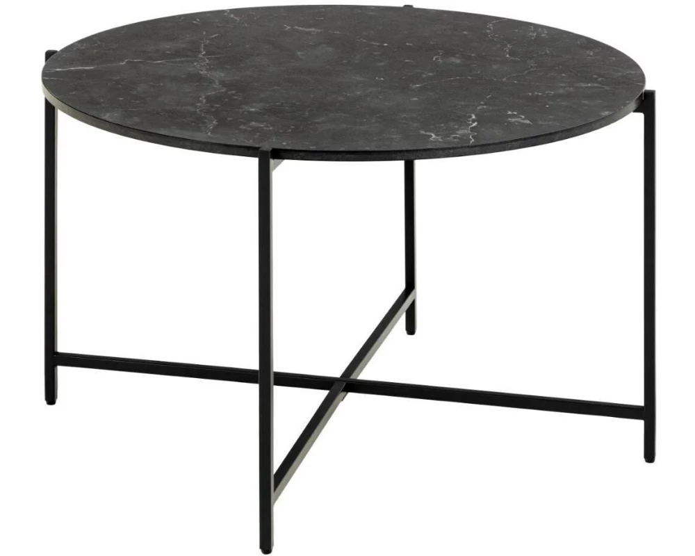 AC Design Couchtisch Lamoine Schwarz, Ø 70 x 42 cm