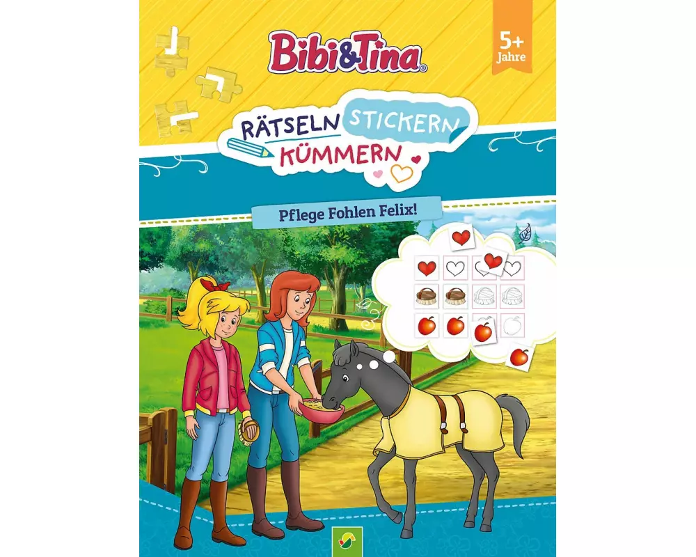 Bibi & Tina: Rätseln Stickern Kümmern: Pflege Fohlen Felix!