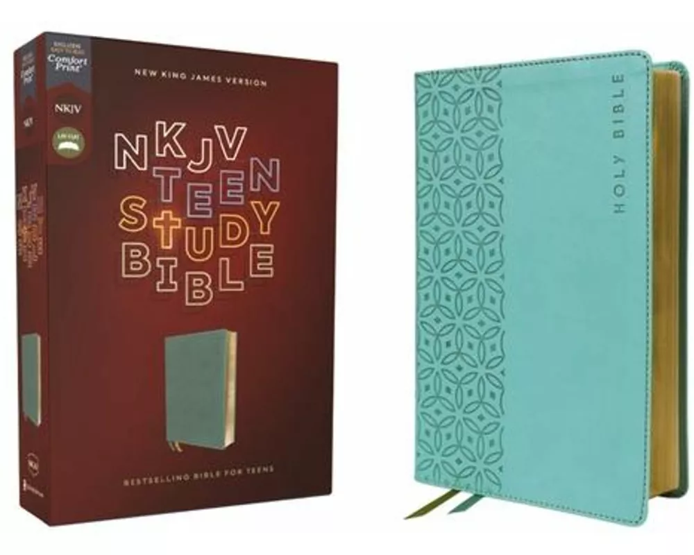 NKJV, Teen Study Bible, Leathersoft, Teal, Comfort Print