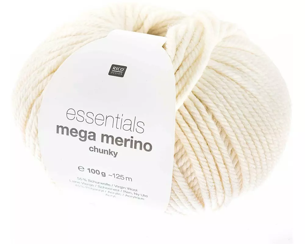 Rico Design Wolle Essentials Mega Wool chunky 100 g, Crème