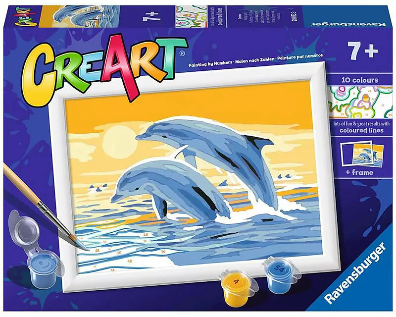 Malen nach Zahlen, CreArt. Delightful Dolphins