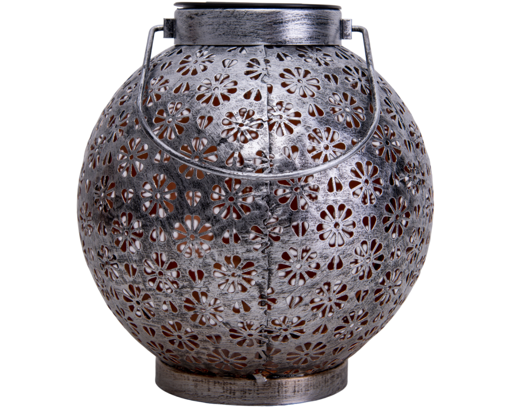 NÄVE Solar LED-Leuchte 18cm 18.5285559 silber