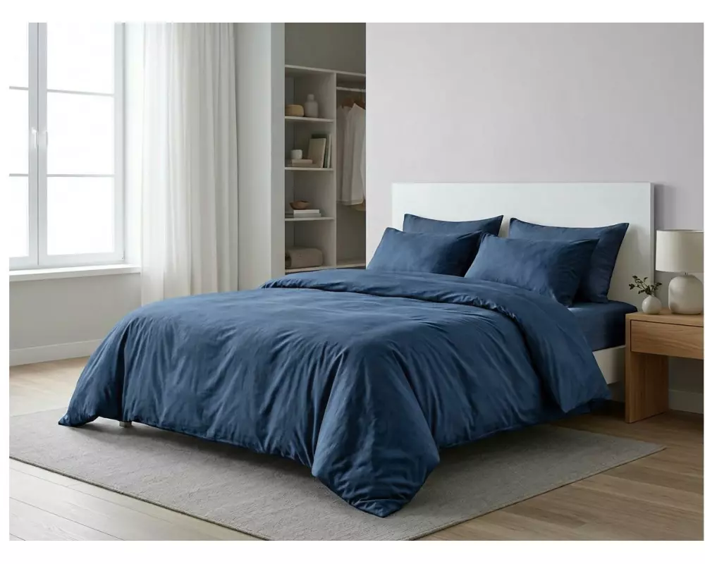 COCON Duvetbezug Renforcé 200 x 210 cm, Smoky Blue