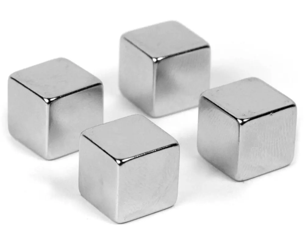 Trendform Haftmagnet Cube Silber, 4 Stück