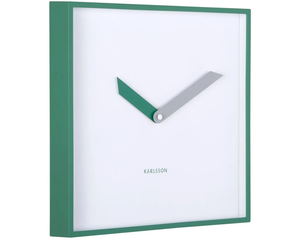 KARLSSON Wanduhr Cool Retro Cuadrado 28,3 x 28.3 cm, Retro grün