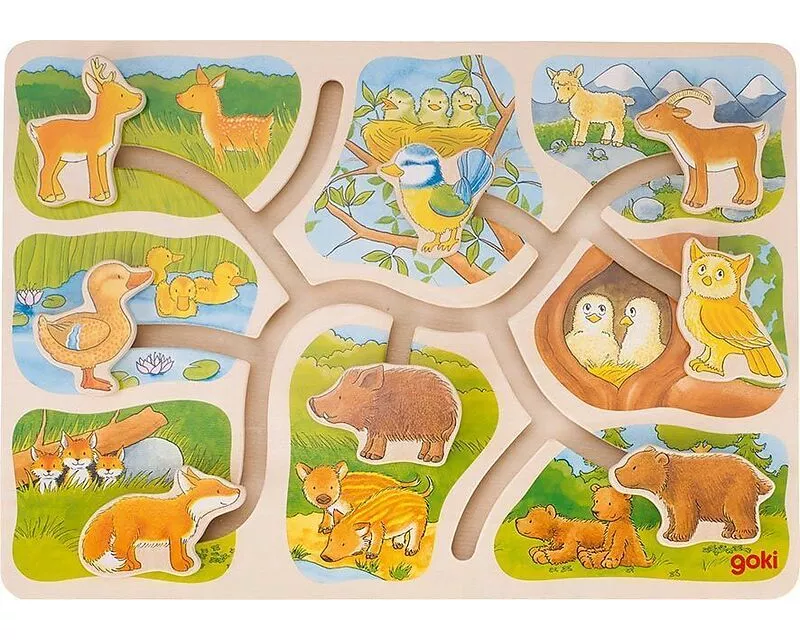 Schiebepuzzle Wer gehört zu wem?