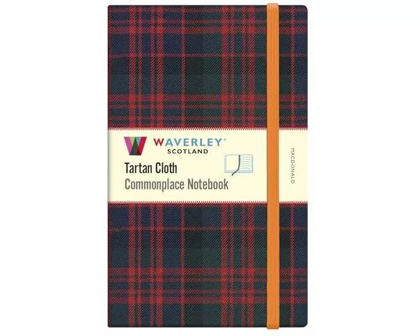 Waverley Commonplace Notebooks: MacDonald Tartan Cloth Large Notebook (21 x 13cm)