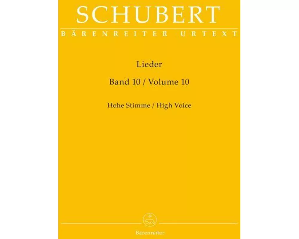 Lieder, Band 10 für hohe Stimme