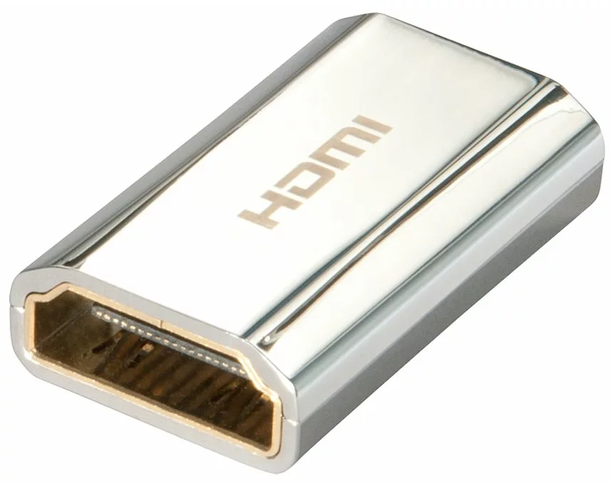 LINDY CROMO Video Adapter, HDMI-HDMI F-F, grey, gold plated