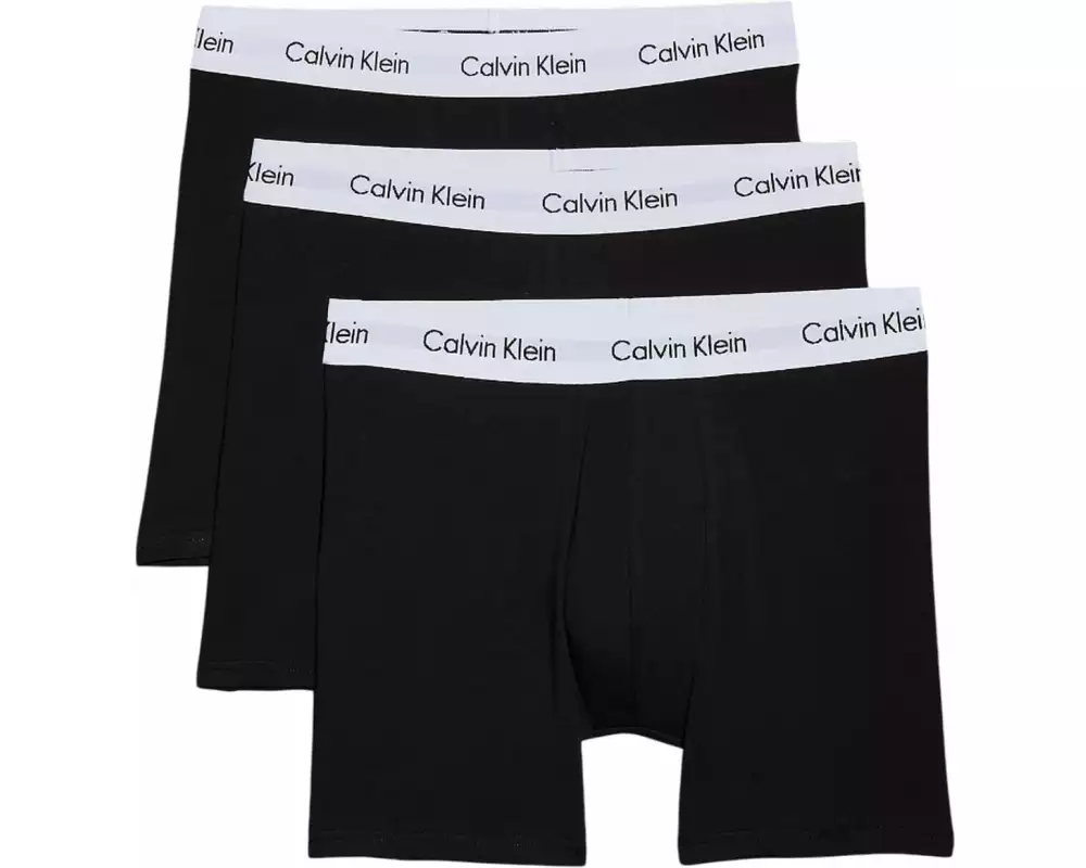 Calvin Klein Wäsche Unterhosen Boxer Brief 3Pk Schwarz, L