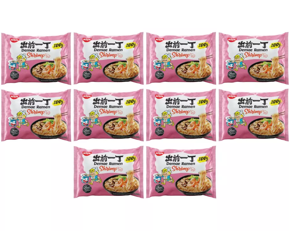 Nissin Food Demae Ramen Nudelsuppe Crevetten 10 x 100 g