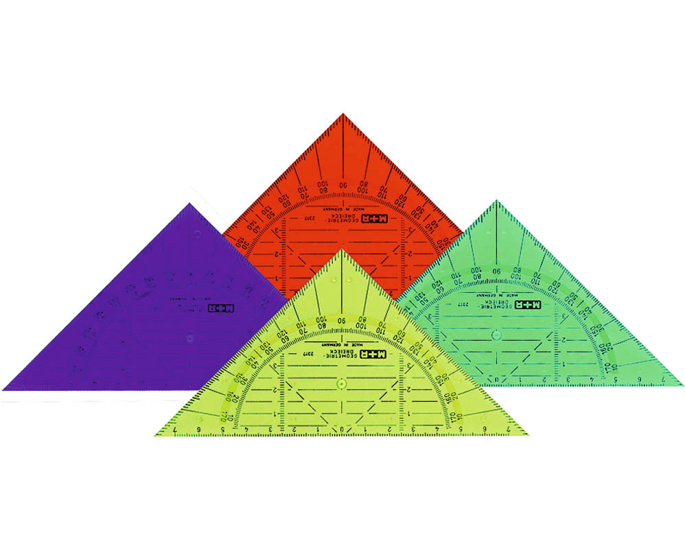 M+R Geometriedreieck 14cm 2317-0150 farbig ass.