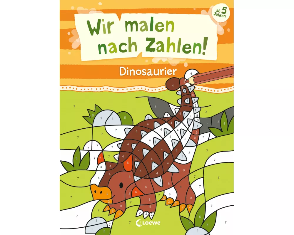 Wir malen nach Zahlen! - Dinosaurier