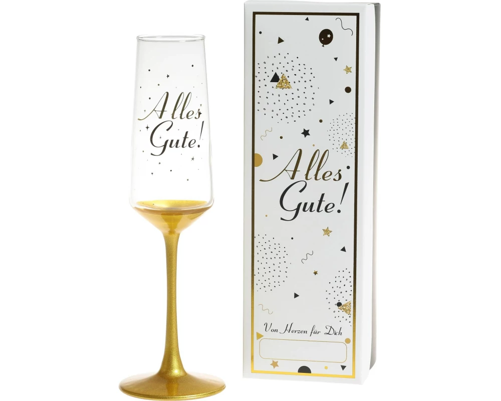 Trendcompany Sektglas Alles Gute