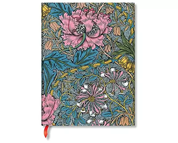 Morris Pink Honeysuckle Ultra Lined Hardcover Journal, 144pg, 120GSM by Paperblanks (William Morris)