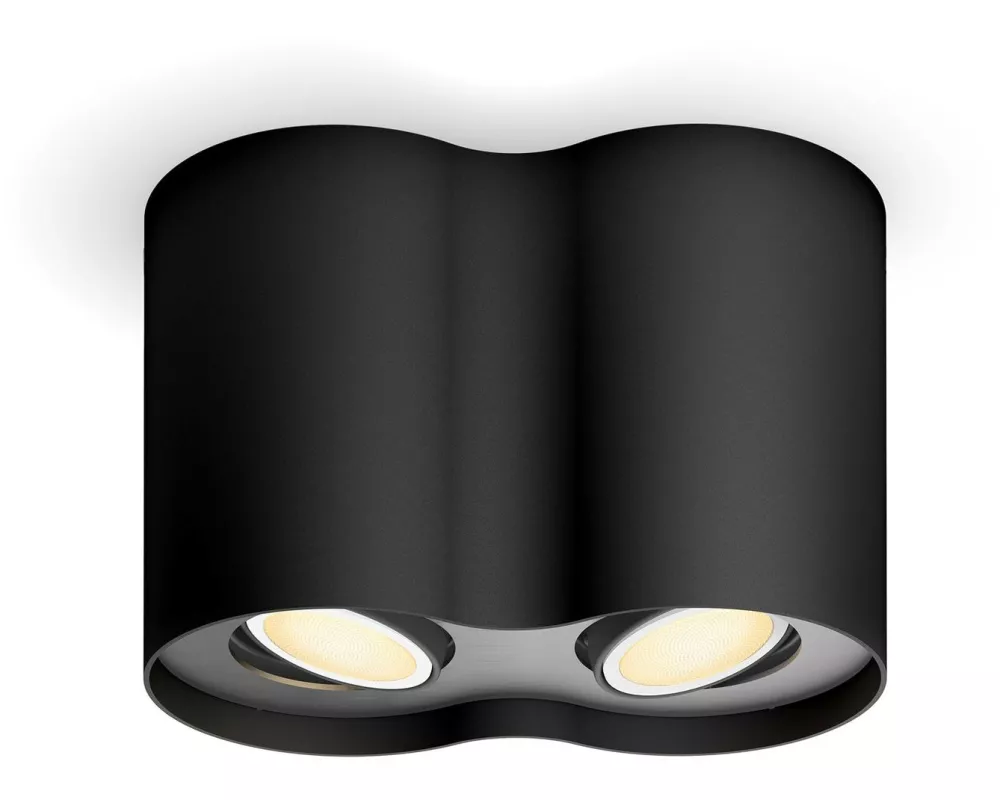 Philips Hue White Ambiance Pillar Doppelspot inkl. Dimmschalter Schwarz