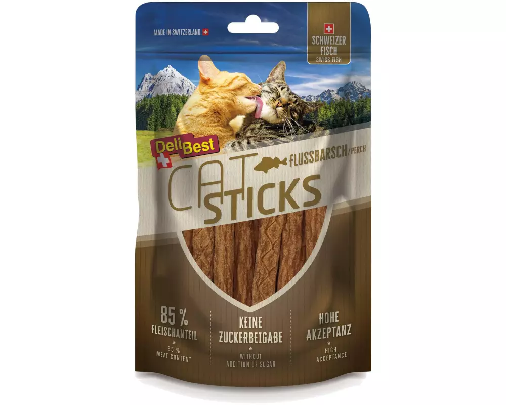 DeliBest Cat Sticks Flussbarsch, 50 g