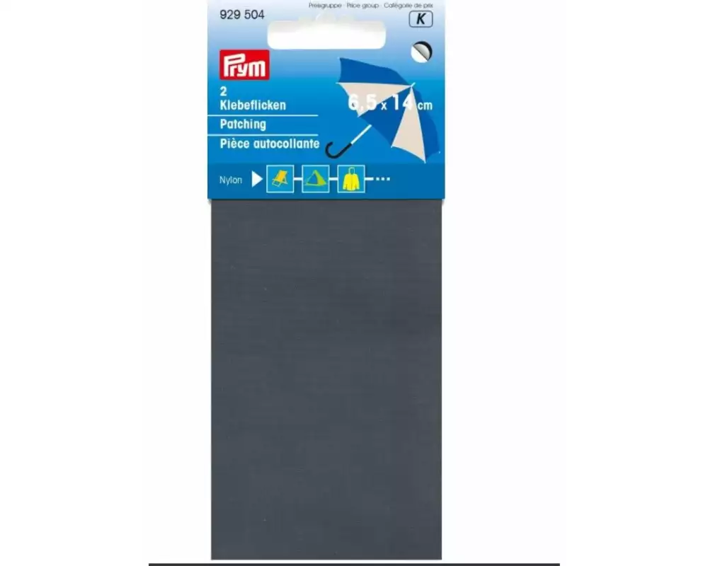 Prym Flickstoff 6.5 x 14 cm Nylon, Grau