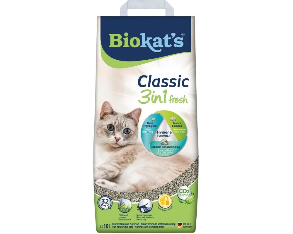 Biokat's Katzenstreu Classic 3in1 Fresh, 10 l