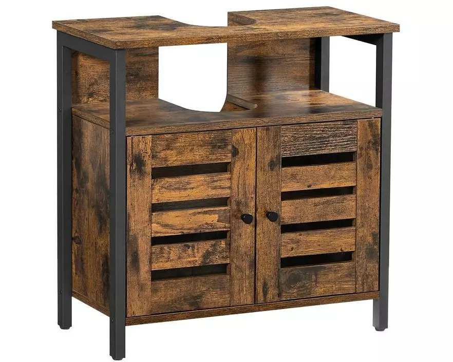 VASAGLE Waschbeckenunterschrank 60 x 60 cm, Braun