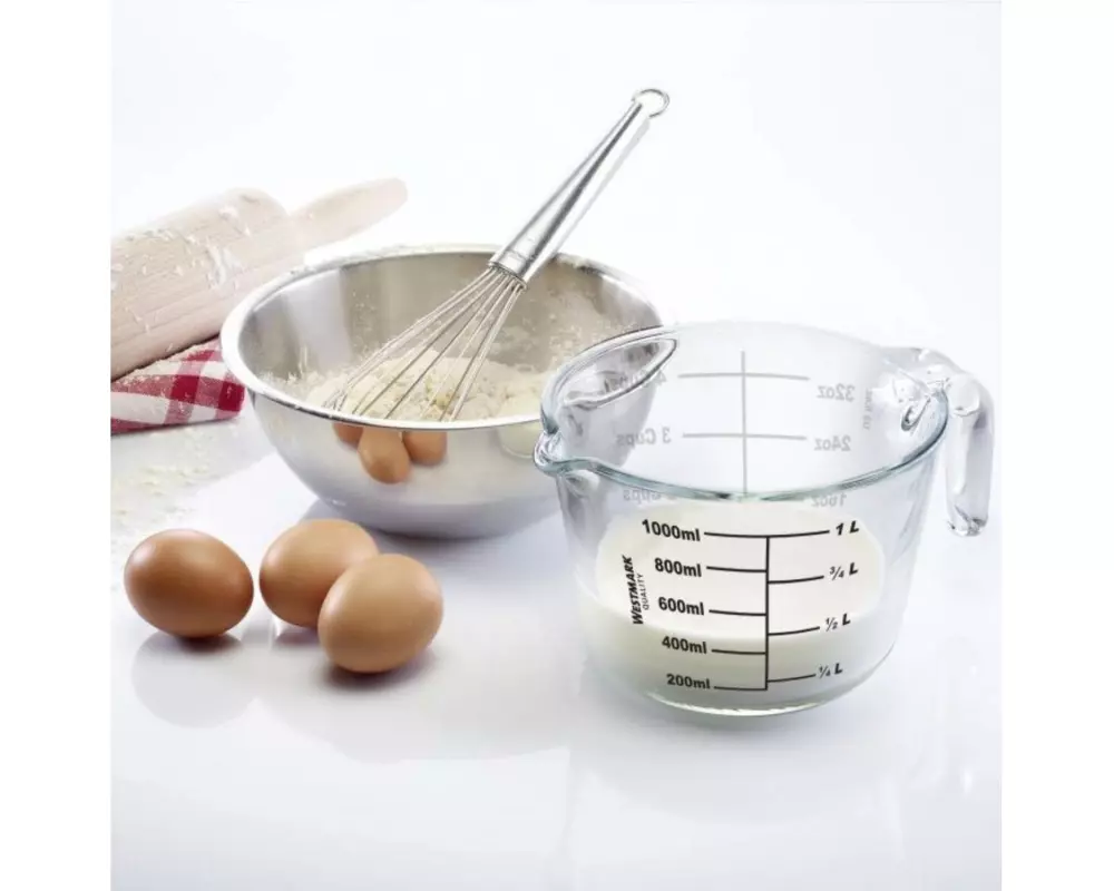 Westmark Messbecher Messkanne, Borosilikatglas, 1 l