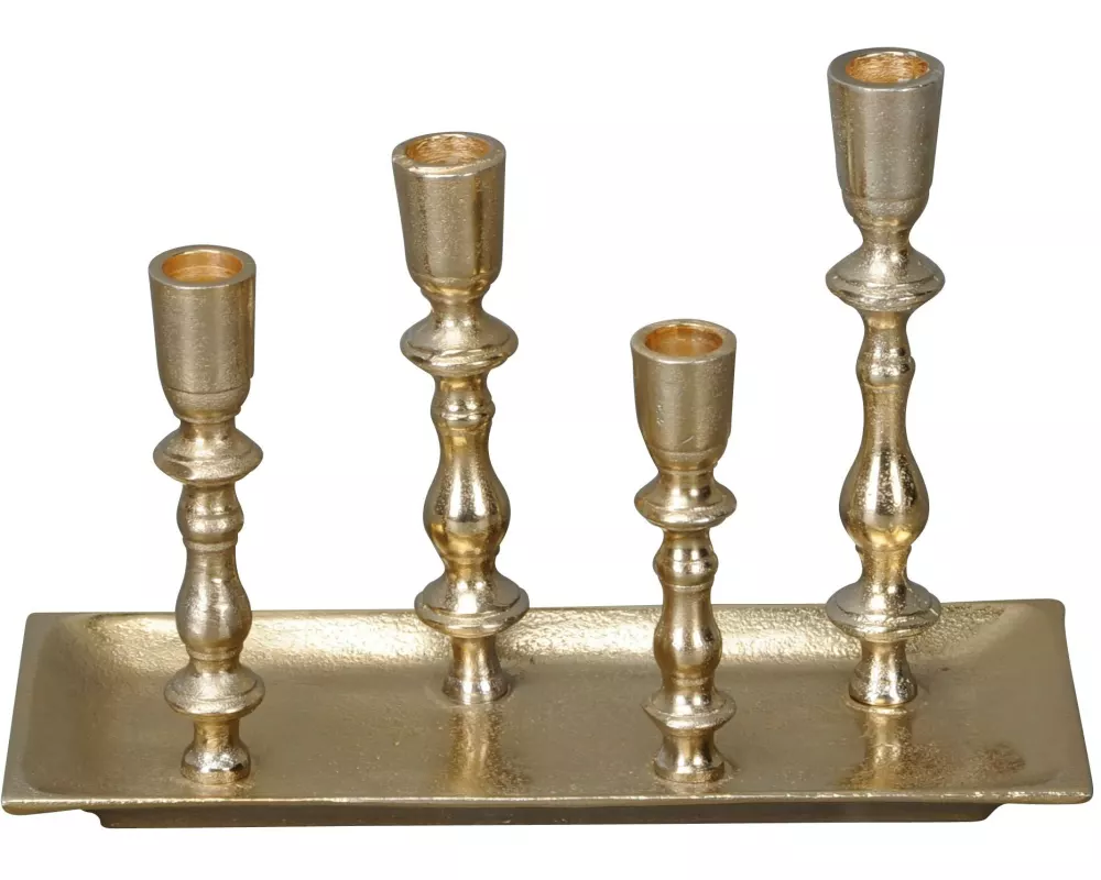 COCON Kerzenhalter mit Tablet 4 Stück, Gold