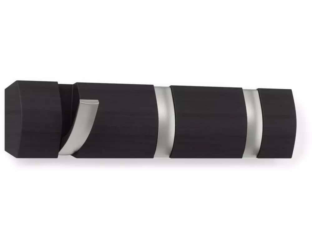 Umbra Garderobenleiste Flip 3 Haken, Dunkelgrau/Silber
