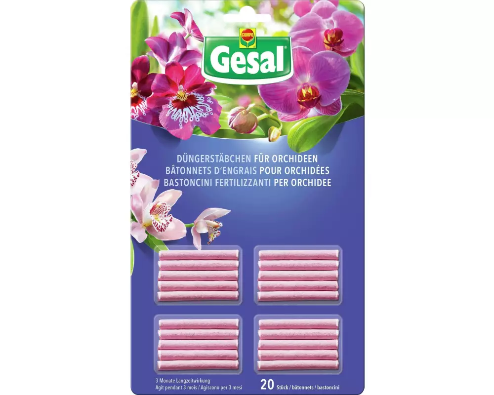 Gesal Düngerstäbchen für Orchideen 20 Stück