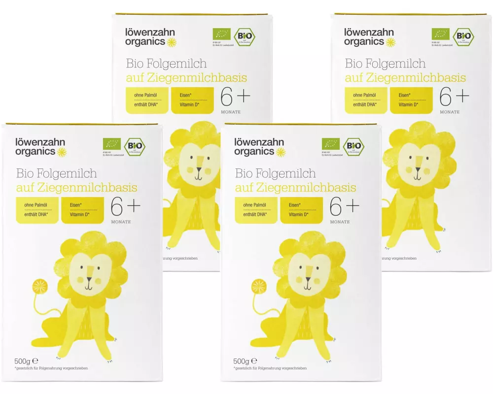 löwenzahn organics Folgemilch 6+ Mt. 4x 500 g