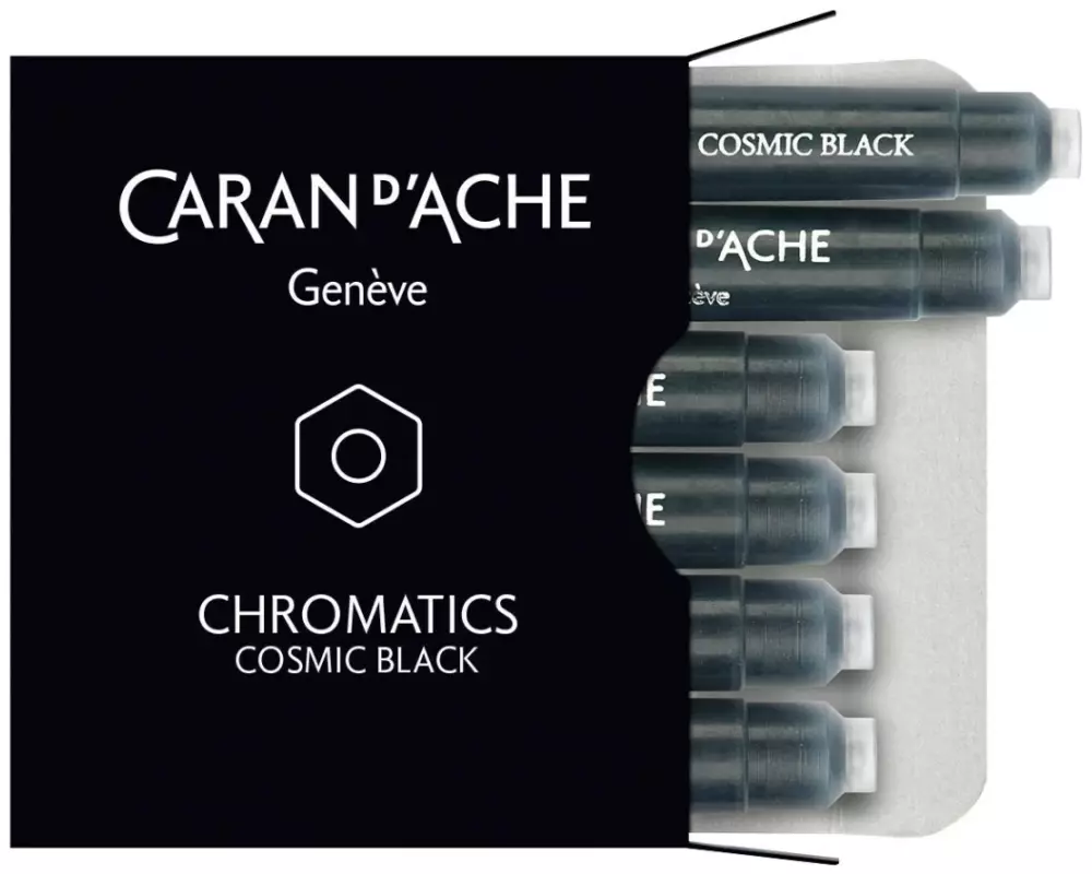 Caran d'Ache Tintenpatrone Schwarz, 6 Stück