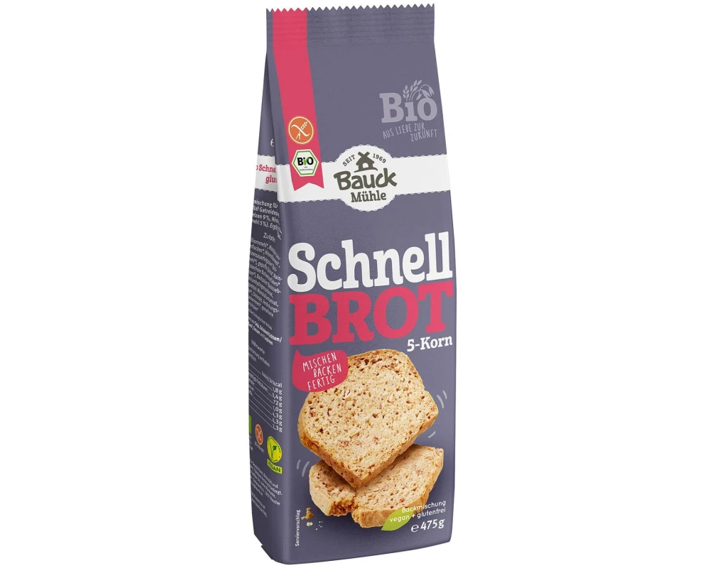 Bauck Mühle Backmischung Schnellbrot 5-Korn 475 g