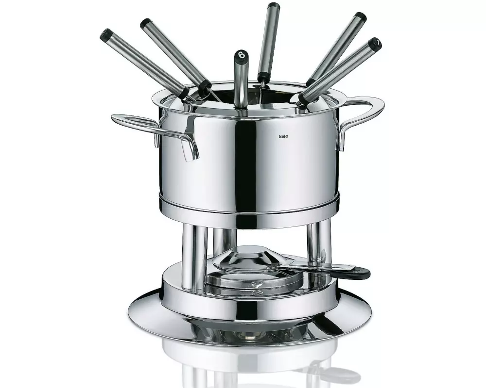 Kela Fleischfondue-Set Cailin 10 Teile, Silber