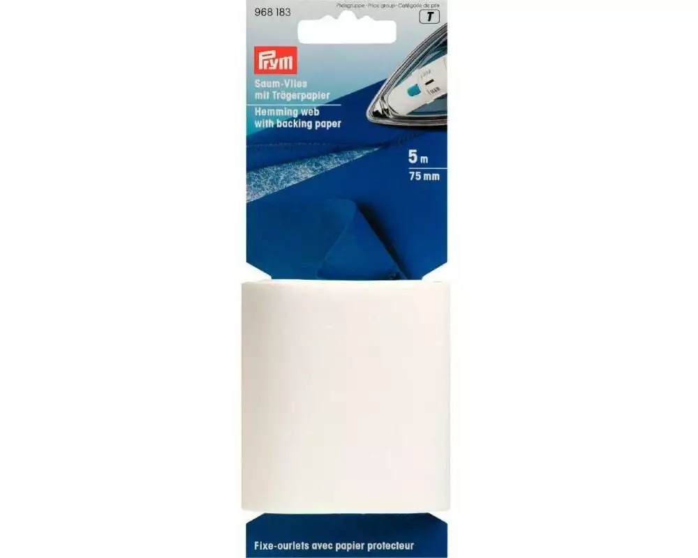 Prym Saumvlies Trägerpapier Weiss, 75 mm