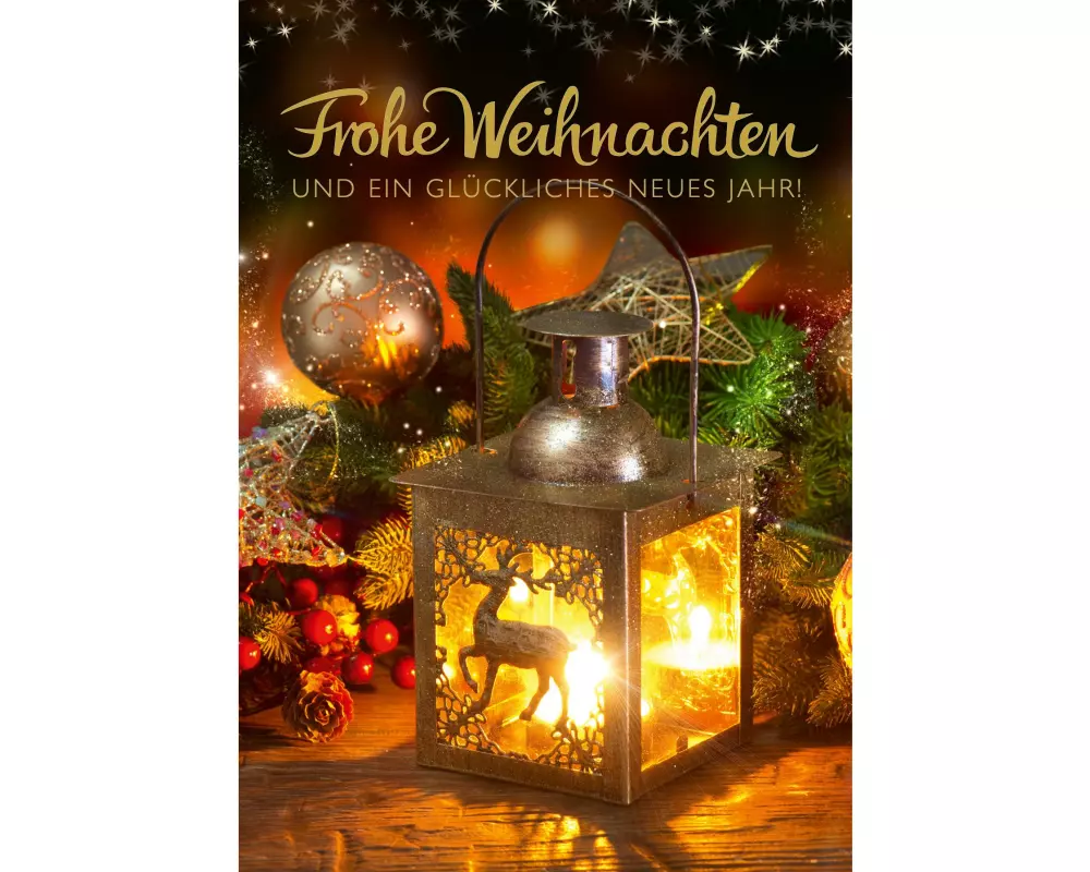 ABC Weihnachtskarte Frohe Weihnachten 10.7 x 15.2 cm, 5 Stück