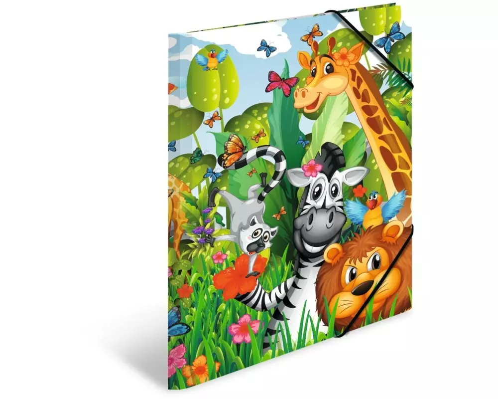 HERMA Gummibandmappe Dschungel A3, Mehrfarbig