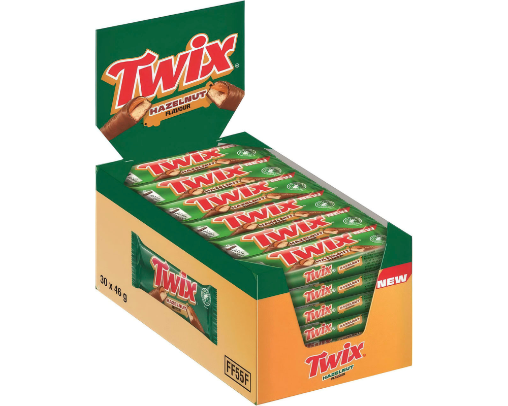 TWIX Schokoladenriegel 613554 Hazelnut 30x46g