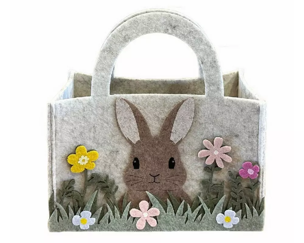 Dameco Ostertasche Hase Grün/Hellgrau