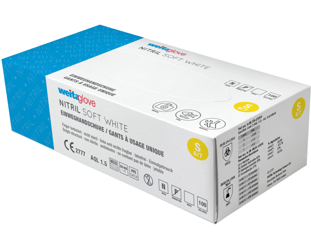WEITA Einweghandschuhe Vinyl S 270301 Strong, transparent 100 Stück