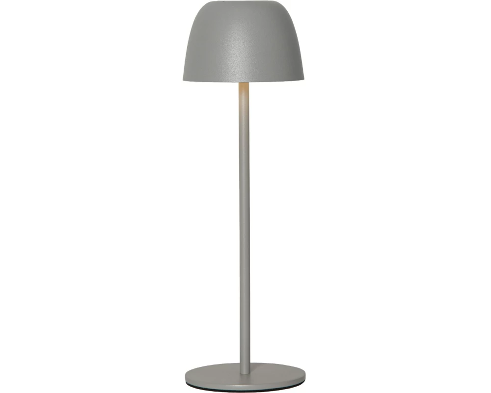 Star Trading Akku-Tischleuchte Ronda IP54, Warmweiss, Grau