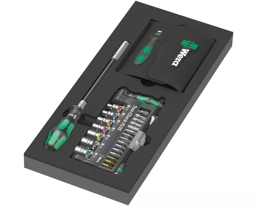 Wera Werkzeug-Set Schaumstoffeinlage Kraftform Kompakt, 57-tlg