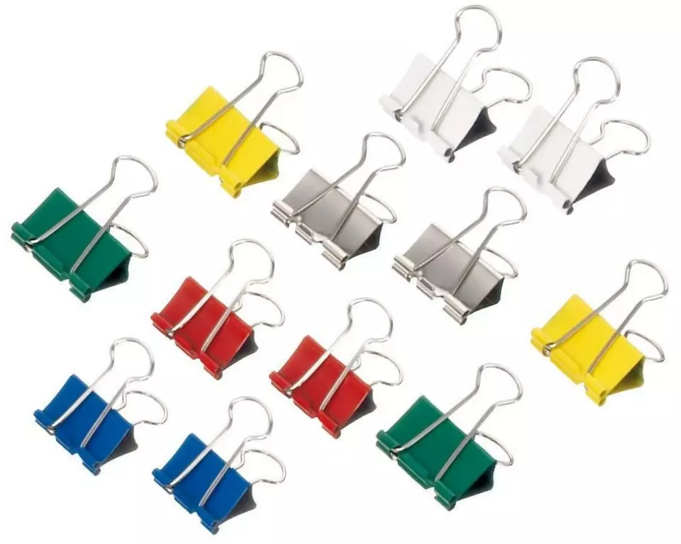 Maul Papierklemme Mauly 25 mm, 12 Stück, Mehrfarbig