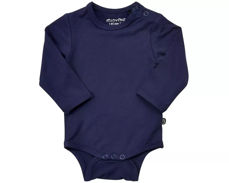 minymo Langarm-Body Bamboo Dark Navy Gr. 62