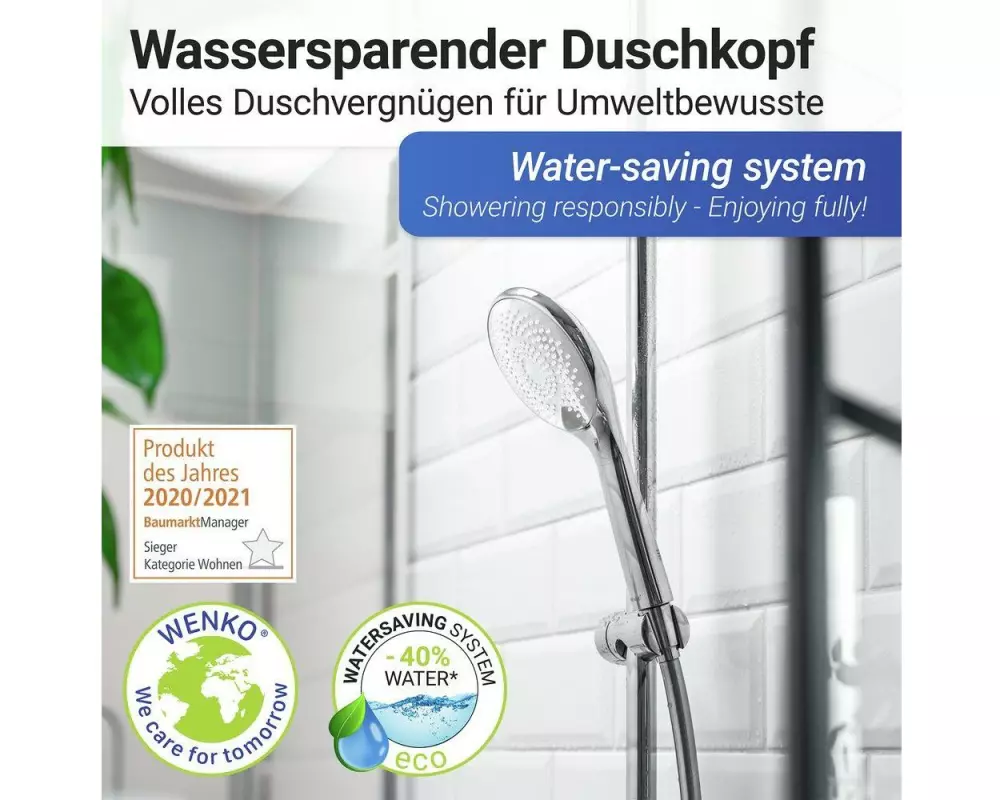 Wenko Duschkopf 11 cm Silber Glänzend