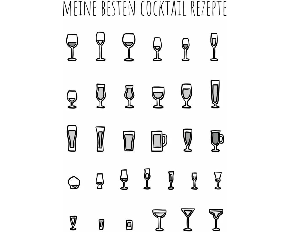 Meine besten Cocktail Rezepte zum Eintragen
