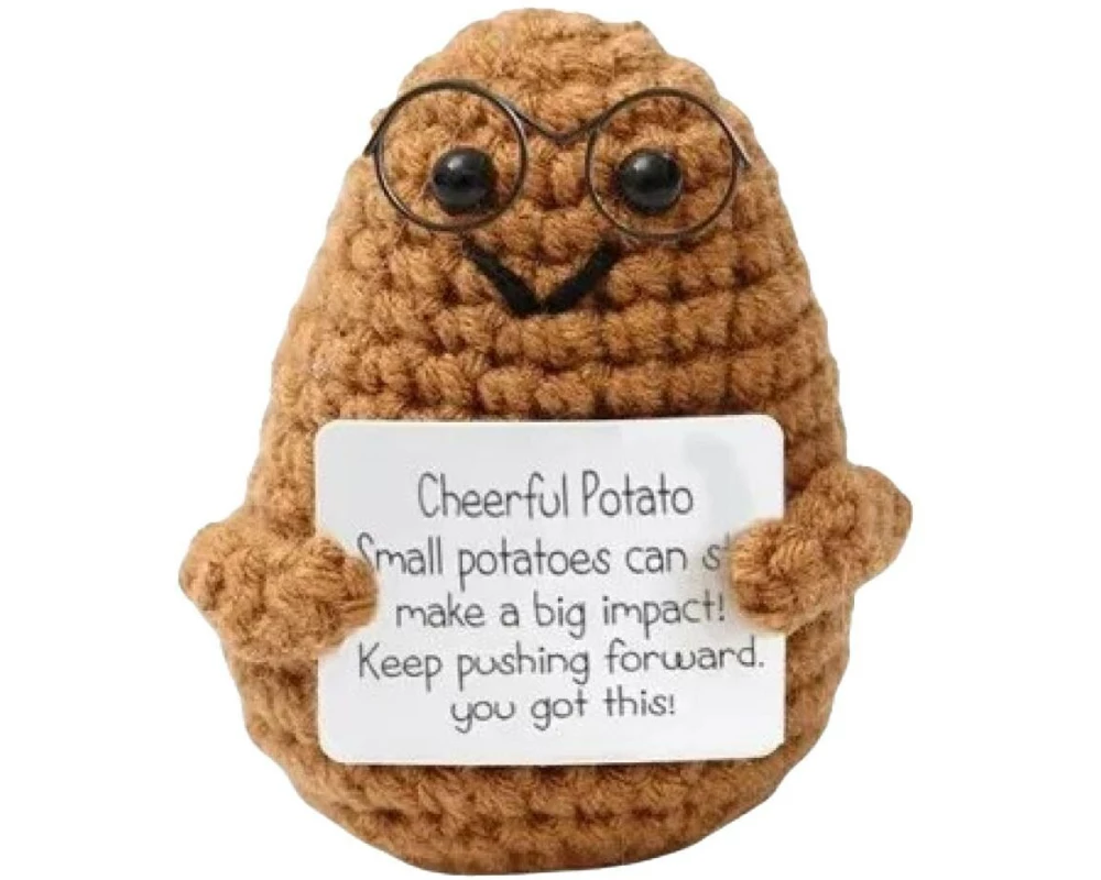 I AM CREATIVE Glücksbringer Positiv Potato mit Brille