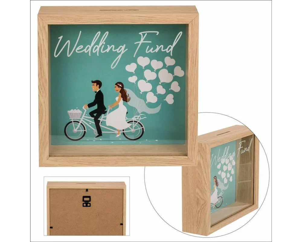 Holz-Spardose Hochzeitskasse